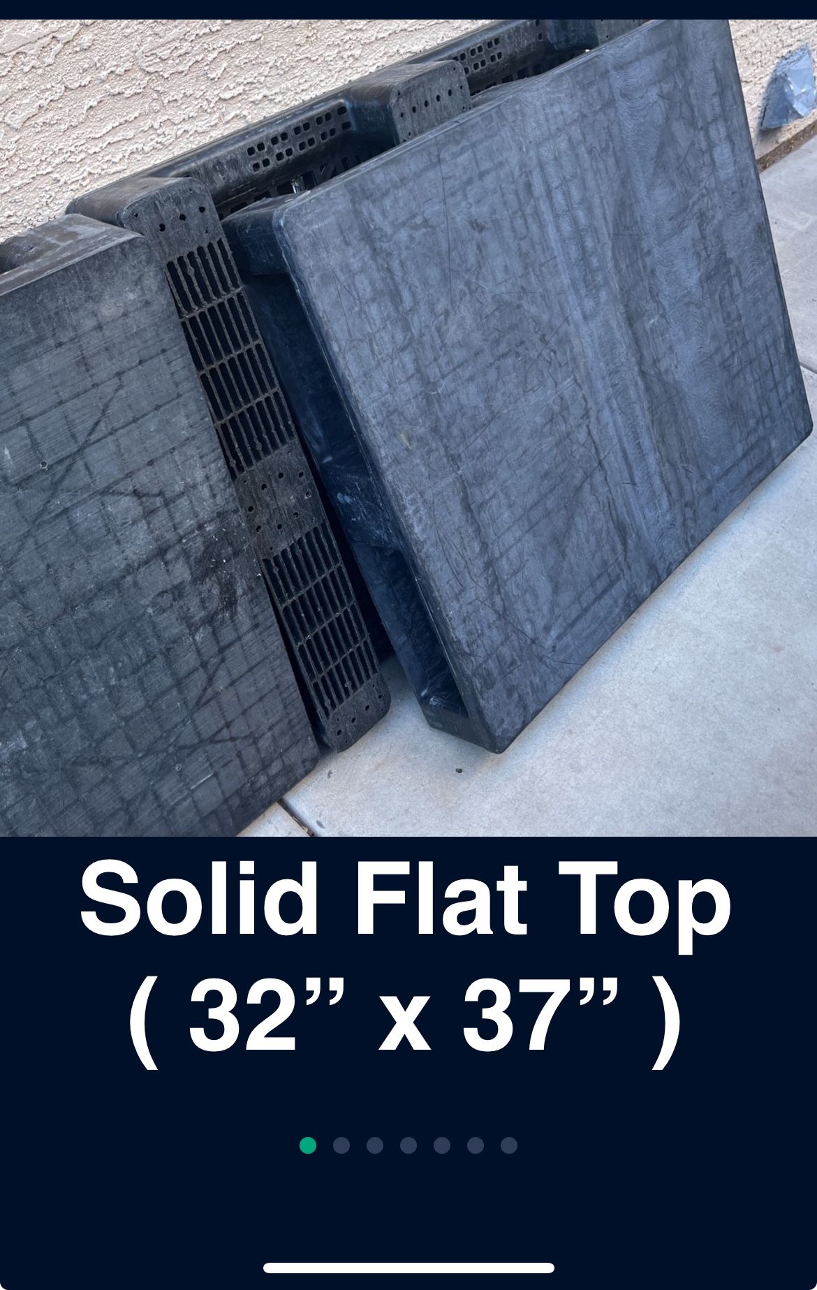 Solid Flat Top Plastic Pallet - Shed Flooring Alternative