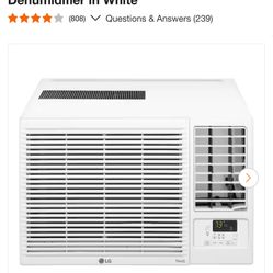 LG 12,200 BTU 230/208-Volt Window Air Conditioner Unit Cools 570 sq. ft. w/ Heater, Wi-Fi Enabled and Dehumidifier in White