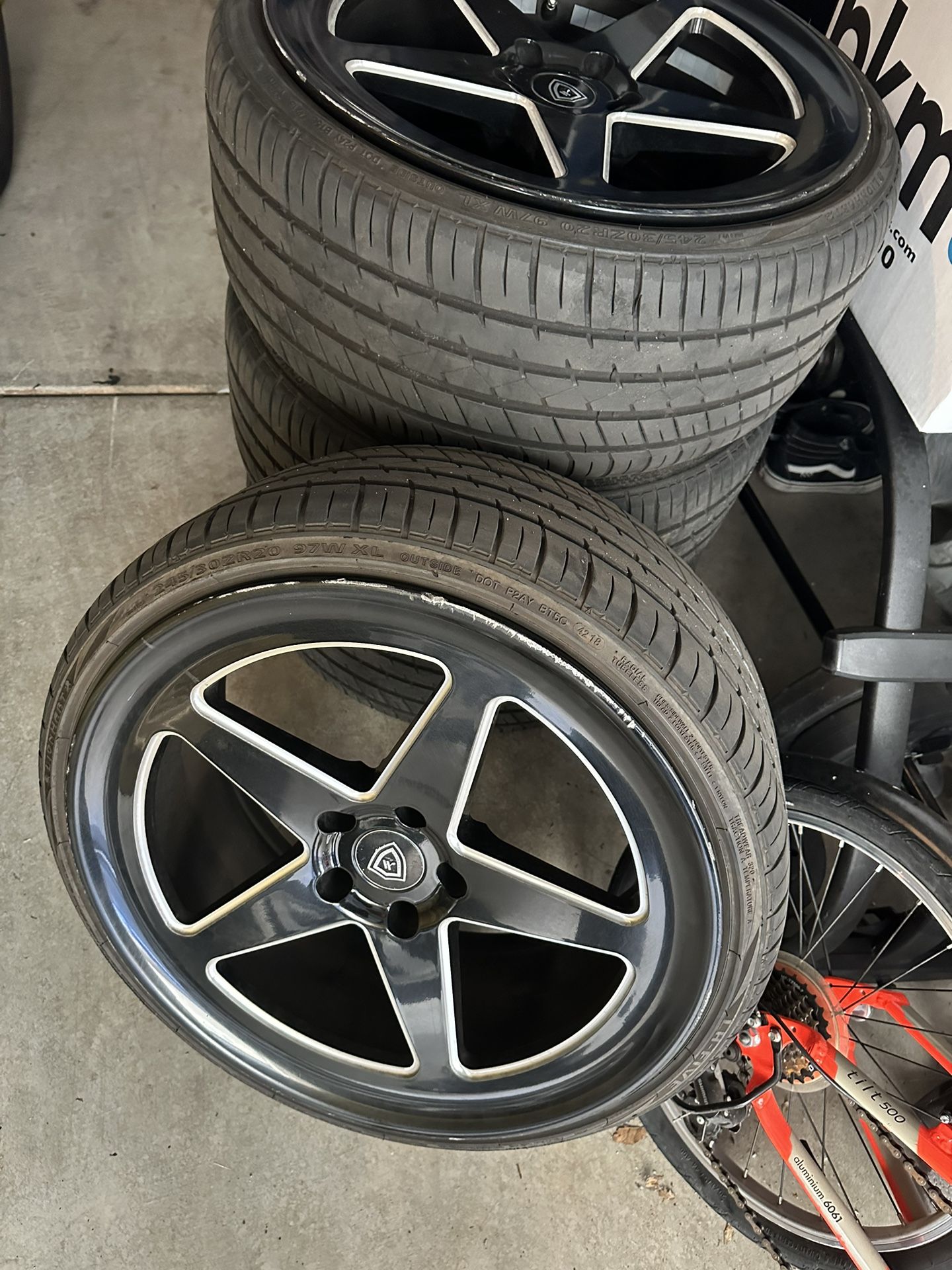 Four 20” Honda Accord Rims And Tires 245/30ZR20