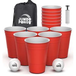New Giant Yard Pong Outdoor Came. LG Red Solo Cups 