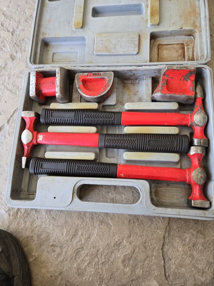 Heavy Duty Auto Body Hammer And Dolly Kit 6 Piece