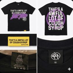 NWOT That’s A Awful Lot Of Cough Syrup Black Tee-Desto Dubb/Lost Hills (Size M)