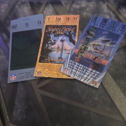 Super Bowl Ticket Stubs Lot 