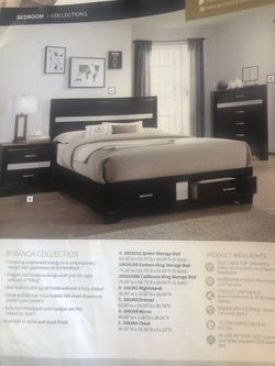 BRAND NEW QUEEN STORAGE MIRANDA BLACK BEDFRAME Sale! SALE! SALE! SALE!