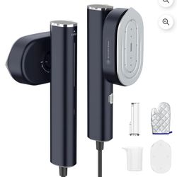 Portable Travel Steamer for Clothes, 1200W Garment Steamer & Iron, Fast 10s Heat-Up, Vertical & Horizontal Use, Compact for Home, Office & Travel 