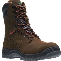 Hytest Men's US 9W Knox WP Direct Attach Steel Toe Work Boots Brown