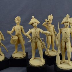 6 Antique European Soldiers