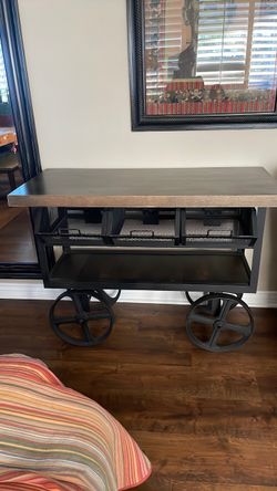 Metal industrial cart