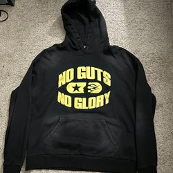 black and yellow hellstar hoodie size M