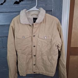 Boohoo MAN Cream Denim Jacket Brand New With Tag Size Medium 