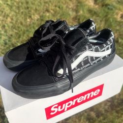 Supreme Vans Old Skool Pro Black Sz6.5