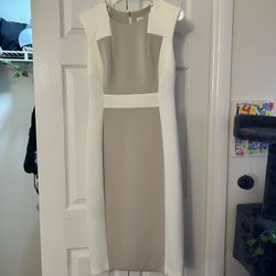 Grey And White Dress 