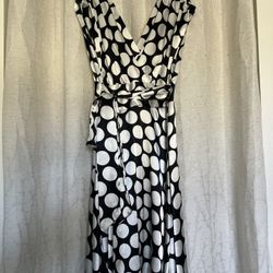 Black & White Polka Dot Cocktail Dress