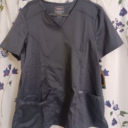Cherokee V-Neck Scrubs for Women Workwear Revolution WW610 Gray XL NEW W/TAGS