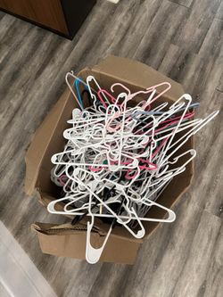 FREE!!! Box of Assorted Plastic Hangers