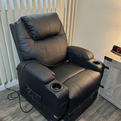 ALL FOR $400..50 Inch TV, FARMHOUSE TV STAND AND  6 DRAWER DRESSER, LIFT UP RECLINER 