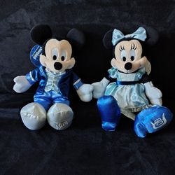 Disney 60th Anniversary Diamond Celebration 9" Minnie & Mickey Plush