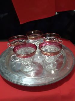 VINTAGE glassware..platters