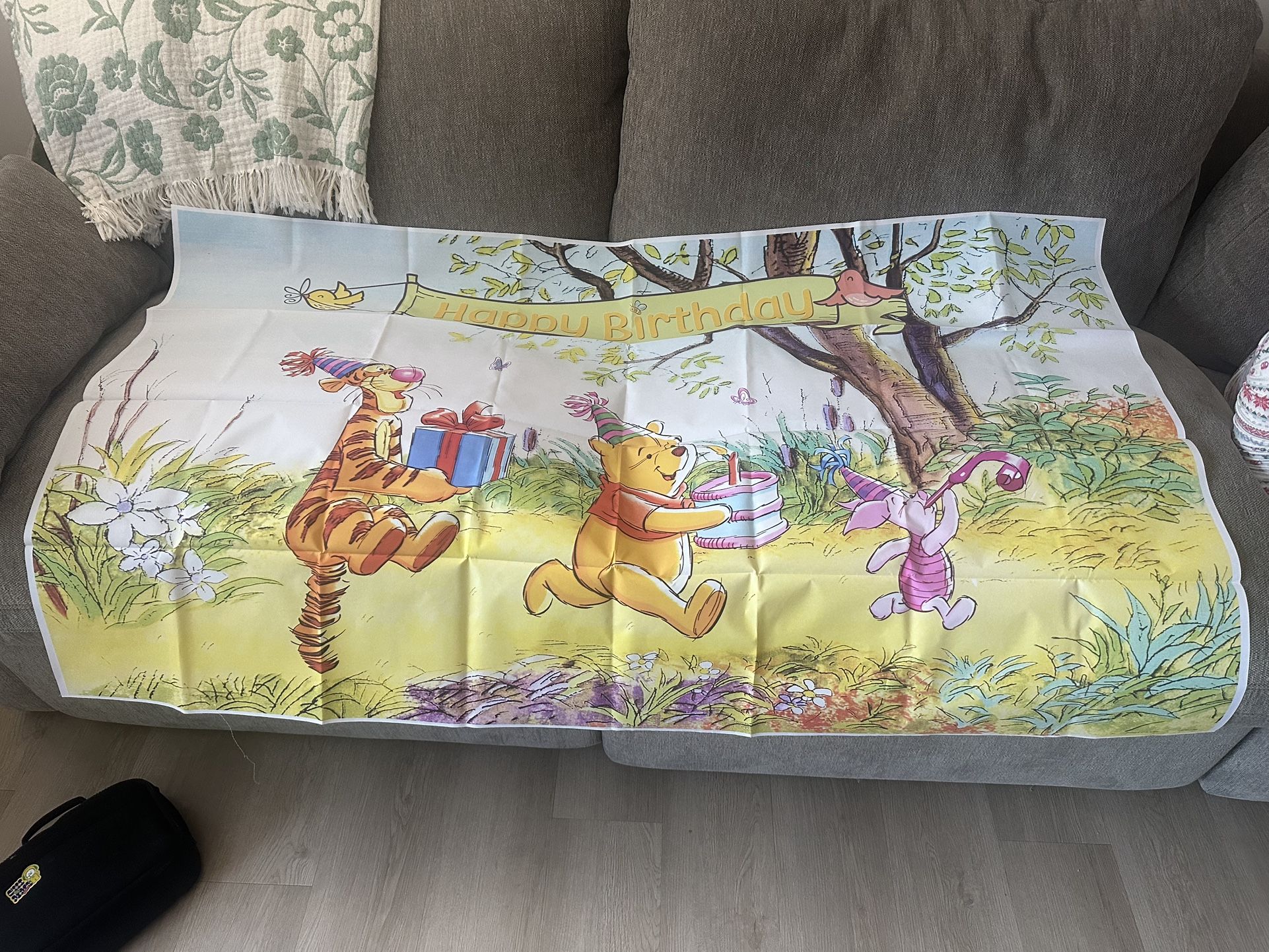 Winnie The Pooh Banner And Eeyore Pin The Tale Game For 9 Kids 