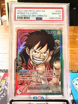 Monkey.D.Luffy Romance Dawn Alt Art errata PSA 10