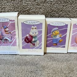 Hallmark Easter ornaments lot of 4 Bunny April showers Here comes Chick son