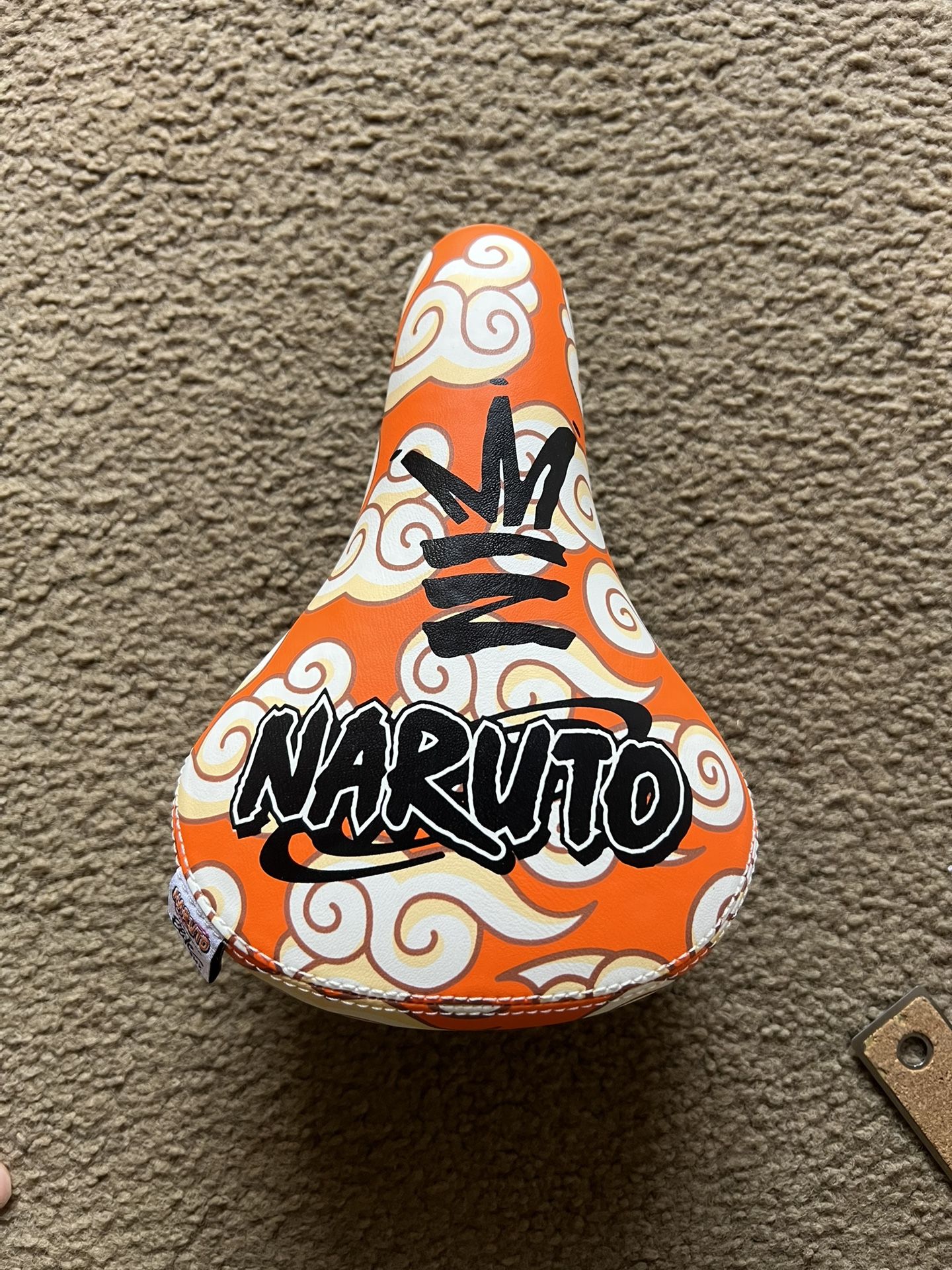 Small Orange Naruto Theme Elite Bmx Brand Bike Seat