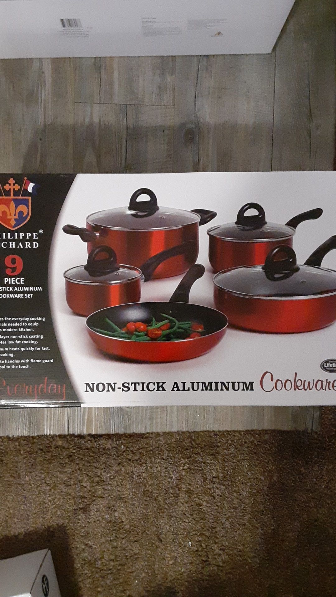 9 piece non stick cookware....45