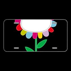 License Plate Novelty Car Front Flower Colors Leaves Petals