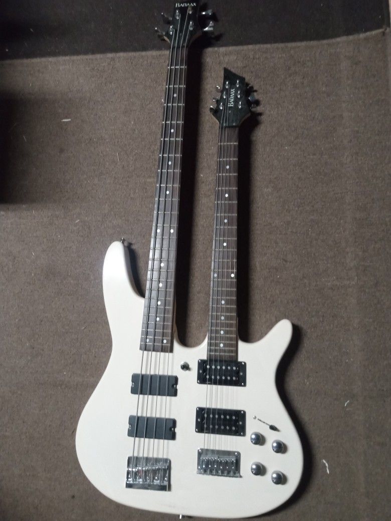 Double Neck Bass + Guitar And Amps