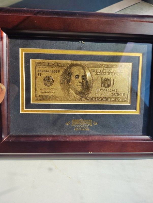 Real Gold 100$ Bill