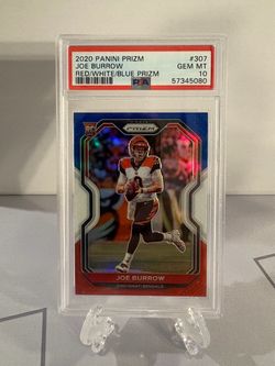 2020 Panini Prizm - Joe Burrow #307 Red White & Blue Prizm 💥PSA 10💥 (RC)