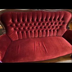 Beautiful  Red Couch  Price Neg 