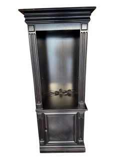 Black Wood Coffee Bar / Hutch /Kitchen Cabinet with Light – Tall Storage Hutch