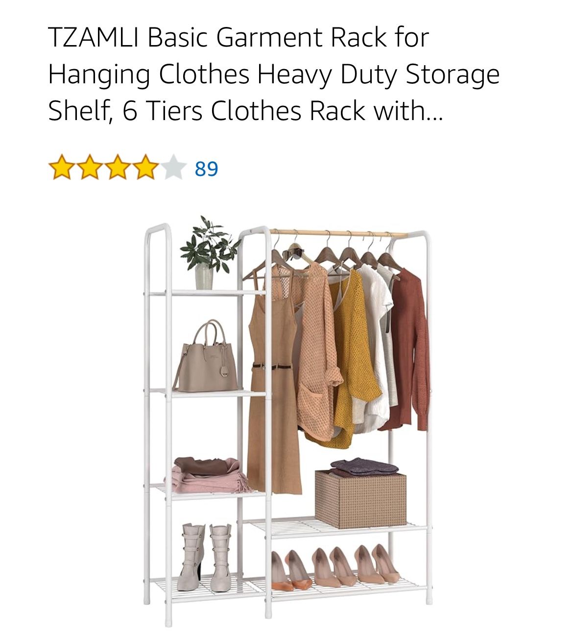 Clothing Rack Organizer- White