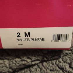 Brand New Girls Size 2 White Dress Shoes