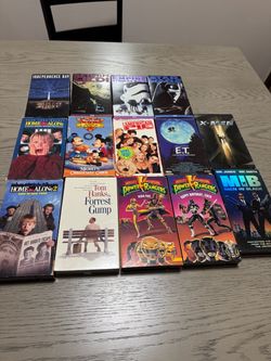 Vintage VHS Movie Lot – Star Wars, Power Rangers, Home Alone + Sealed Forrest Gump
