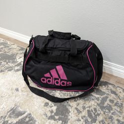 Adidas Black&Pink Small Duffle Bag Gym Sport Travel Bag 