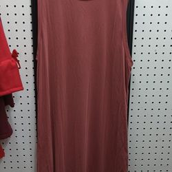 Lush Dress Red Womens Sleeveless Knit T Shirt Dress Size S