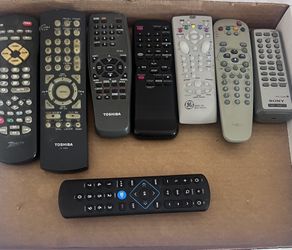 Mixed Lot Remote Controls Zenith GE, Toshiba, Sony, Philips, +++ TV, DVD w/Backs