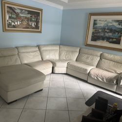Circular Leather Sofa