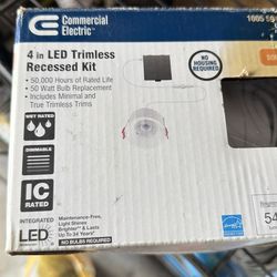 4 in LED trim less recessed light