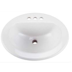 Gerber 12-834-CH Maxwell Oval 4" Centers Self-Rimming Bathroom Sink