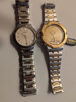 Seiko Mens Watch Lot (2) Two Tone