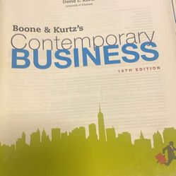 Contemporary Business 16th Edition