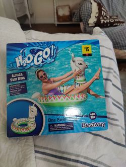 NEW IN BOX ALPACA SWIM RING -AGES 10-BRAND NEW IN BOX 10+-ADULT