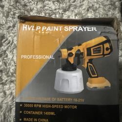New Cordless HVLP Paint Sprayer – 1400ml Container, 30,000 RPM Professional Paint Gun
