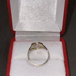S initial 10k gold ring
