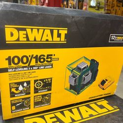 DeWalt  12V MAX Lithium-Ion 100 ft. Green Self-Leveling 3-Beam 360 Degree Laser Level with 2.0Ah Battery, Charger and Case
