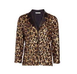 Alice + Olivia Kier Sequin Leopard Jacket Blazer