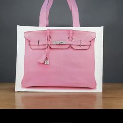 “BIRKIN” INSPIRED LUXURY REUSABLE SHOPPING BAG TOTE
